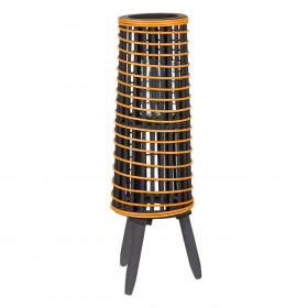 Διακοσμητικό Φανάρι Κύλινδρος Σπιράλ Καφέ Σκούρο 15.5x56 cm