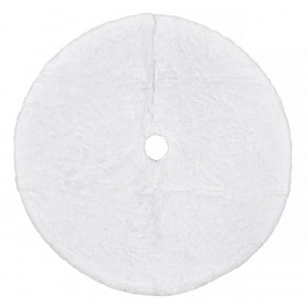 Χριστουγεννιάτικη Ποδιά Δέντρου Λευκή Γούνα 90 cm