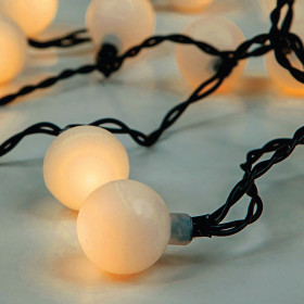 40 Λαμπάκια Στρογγυλά LED Επεκτεινόμενα 7 m - Λευκό Θερμό