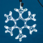 Φωτοσωλήνας LED Σχήμα Νιφάδα 27x27 cm - Λευκό Ψυχρό