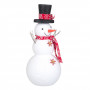 Χριστουγεννιάτικη Διακοσμητική Φιγούρα Αφρώδης Χιονάνθρωπος Μαύρο Καπέλο 42 cm