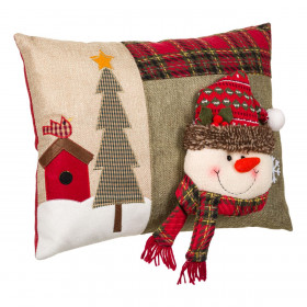 Μαξιλάρι Χριστουγεννιάτικης Διακόσμησης Χιονάνθρωπος Δέντρα 41x32cm Μαξιλάρι Χριστουγεννιάτικης Διακόσμησης Χιονάνθρωπος Δέντρα 41x32cm