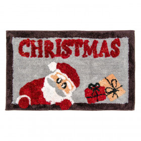 Χριστουγεννιάτικο Χαλάκι Μπάνιου Άγιος Βασίλης Δώρα &quotChristmas&quot 80x50cm