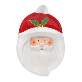 Χριστουγεννιάτικη Πιατέλα Κεραμική Σχήμα Άγιος Βασίλης 22x32.5cm