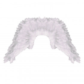 Φτερά Αγγέλου Λευκά Ασημί Τinsel 70x50 cm