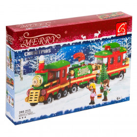 Τουβλάκια Χριστουγεννιάτικο Τρένο &amp 2 Φιγούρες - 266 τμχ.