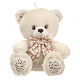Αρκουδάκι Λούτρινο Μπεζ Παπιγιόν 28 cm