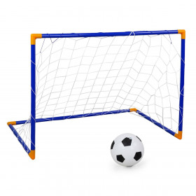Τέρμα Ποδοσφαίρου Πλαστικό Μπλε με Μπάλα &amp Τρόμπα 105x76x69 cm