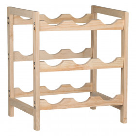 Κάβα Βάση Ξύλινη για 9 Φιάλες 33x25x38 cm