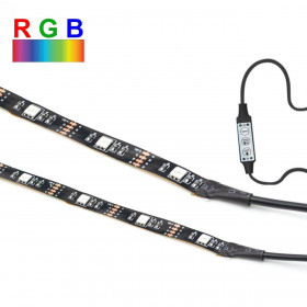 Ταινία Strip Light RGB Dimable USB Ενσωματωμένο Χειριστήριο 12V 50 cm - 2 τμχ. Ταινία Strip Light RGB Dimable USB Ενσωματωμένο Χειριστήριο 12V 50 cm - 2 τμχ.
