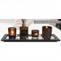 Σετ Βάση Καθρέφτης για Αρωματικό Λάδι με Κεριά &amp Sticks 37.5x14cm