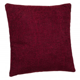 Μαξιλάρι Χειμερινής Διακόσμησης Σενίλ Μπορντό 52x52 cm