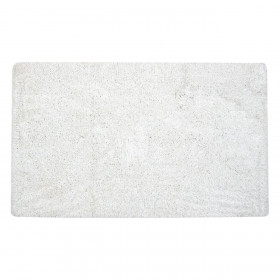 Χριστουγεννιάτικο Πατάκι Μπάνιου Εκρού Ασημί Lurexs 80x50 cm