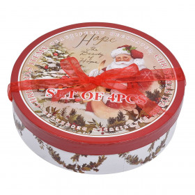 Σετ Χριστουγεννιάτικα Πιάτα Σερβιρίσματος Πορσελάνη Vintage Άγιος Βασίλης 19cm - 4 τμχ. Σετ Χριστουγεννιάτικα Πιάτα Σερβιρίσματος Πορσελάνη Vintage Άγιος Βασίλης 19cm - 4 τμχ.