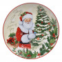 Σετ Χριστουγεννιάτικα Πιάτα Σερβιρίσματος Πορσελάνη Vintage Άγιος Βασίλης 19cm - 4 τμχ.