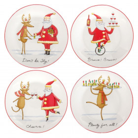 Σετ Χριστουγεννιάτικα Πιάτα Σερβιρίσματος Πορσελάνη Άγιος Βασίλης Τάρανδος 19cm - 4 τμχ. Σετ Χριστουγεννιάτικα Πιάτα Σερβιρίσματος Πορσελάνη Άγιος Βασίλης Τάρανδος 19cm - 4 τμχ.