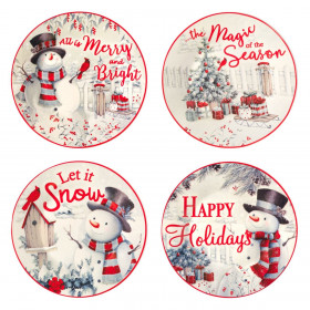 Σετ Χριστουγεννιάτικα Πιάτα Σερβιρίσματος Πορσελάνη Σχέδια Χιονάνθρωπος 19cm - 4 τμχ. Σετ Χριστουγεννιάτικα Πιάτα Σερβιρίσματος Πορσελάνη Σχέδια Χιονάνθρωπος 19cm - 4 τμχ.