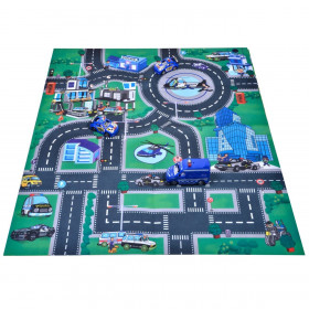 Τάπητας Παιχνιδιού με Αστυνομικά Οχήματα 80x70 cm