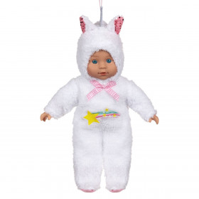Κούκλα Μωρό Ντυμένο Μονόκερος Λευκός 34cm