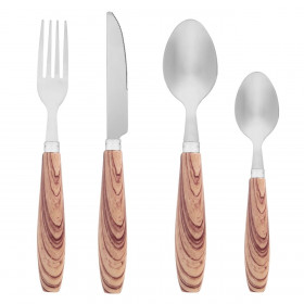 Μαχαιροπήρουνα Σετ Λαβή Όψη Ξύλου - 12 τμχ.