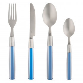 Μαχαιροπίρουνα Σετ Λαβή Τυρκουάζ Διάφανη - 12 τμχ.