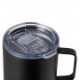 Κούπα Ισοθερμική Ανοξείδωτη Μαύρη με Διάφανο Καπάκι Πάτο Φελλό 350 ml