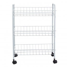 Τρόλεϊ Κουζίνας 3 Θέσεων Μεταλλική Λευκή 32.5x20x43.5 cm