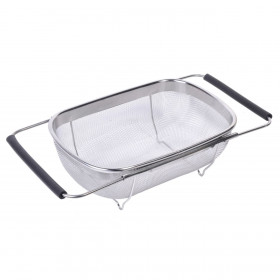 Σουρωτήρι Μεταλλικό με Επεκτεινόμενα Χερούλια 27x18x10 cm