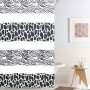 Κουρτίνα Μπάνιου Animal Print Μαύρο Λευκό 180x180cm