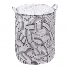 Καλάθι Απλύτων Εκρού με Χερούλια 42x55cm - 76lt