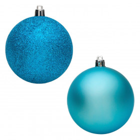 Σετ Χριστουγεννιάτικες Μπάλες Τυρκουάζ Ματ Glitter 8 cm - 12 τμχ. Σετ Χριστουγεννιάτικες Μπάλες Τυρκουάζ Ματ Glitter 8 cm - 12 τμχ.