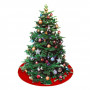 Χριστουγεννιάτικη Ποδιά Δέντρου Τσόχα Κόκκινη Άγιος Βασίλης Έλατο 98 cm
