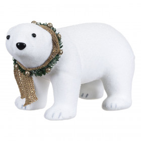 Χριστουγεννιάτικη Διακοσμητική Φιγούρα Αφρώδης Πολική Αρκούδα Λευκή Σαμπανί Μπάλες 40 cm Χριστουγεννιάτικη Διακοσμητική Φιγούρα Αφρώδης Πολική Αρκούδα Λευκή Σαμπανί Μπάλες 40 cm