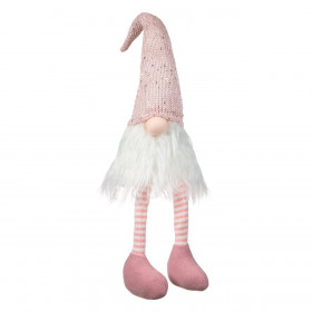 Χριστουγεννιάτικη Διακοσμητική Φιγούρα Άγιος Βασίλης Gnome Ροζ Πλεκτό Σκουφί Ριγέ Πόδια 35.5cm Χριστουγεννιάτικη Διακοσμητική Φιγούρα Άγιος Βασίλης Gnome Ροζ Πλεκτό Σκουφί Ριγέ Πόδια 35.5cm