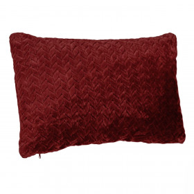 Μαξιλάρι Χειμερινής Διακόσμησης Κοτσίδα Μπορντώ 55x37 cm