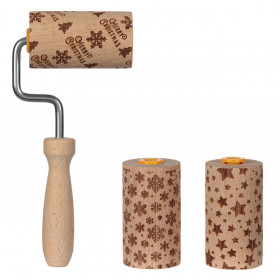 Πλάστης Ζύμης Χειρός με Χριστουγεννιάτικα Σχέδια &amp 2 Ρολά