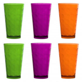 Ποτήρια Νερού Γυάλινα Χρωματιστά 450 ml - 6 τμχ. Ποτήρια Νερού Γυάλινα Χρωματιστά 450 ml - 6 τμχ.