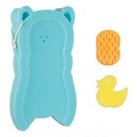 Σφουγγάρι Ασφαλείας Μπάνιου Σιέλ Αρκουδάκι &amp 2 Σφουγγάρια 50x30x4 cm