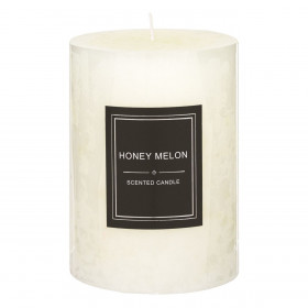 Κερί Κολώνα Aρωματικό Λευκό Πεπόνι 10x14 cm