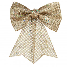 Χριστουγεννιάτικος Διακοσμητικός Φιόγκος Σαμπανί Glitter 43 cm