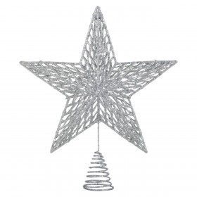 Χριστουγεννιάτικη Κορυφή Δέντρου 3D Ασημί Αστέρι Διάτρητο Σχέδιο 33 cm Χριστουγεννιάτικη Κορυφή Δέντρου 3D Ασημί Αστέρι Διάτρητο Σχέδιο 33 cm