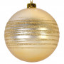Σετ Χριστουγεννιάτικες Μπάλες Χρυσές Ματ Glitter 8 cm - 6 τμχ.