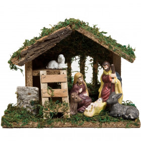 Χριστουγεννιάτικη Φάτνη 21x9x16 cm - 6 Φιγούρες  Χριστουγεννιάτικη Φάτνη 21x9x16 cm - 6 Φιγούρες