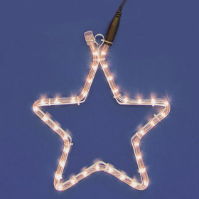 Φωτοσωλήνας LED Αστέρι 26x26 cm - Λευκό Θερμό