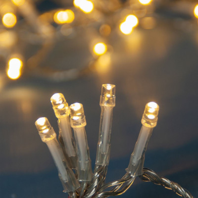 100 Λαμπάκια LED Επεκτεινόμενα Εσωτερικού Χώρου 5 m - Λευκό Θερμό