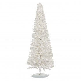 Χριστουγεννιάτικο Διακοσμητικό Έλατο Κώνος Χιόνι Λευκό Glitter 40 cm