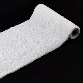 Χριστουγεννιάτικο Διακοσμητικό Ύφασμα Λευκή Γούνα 2.5m x 24cm