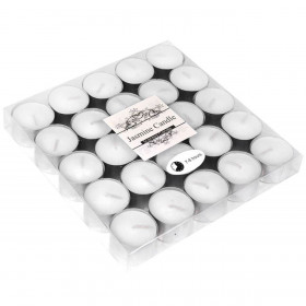 Κεριά Ρεσώ Αρωματικά Διπλά Λευκά Γιασεμί 3.8x2.5cm - 25 τμχ.