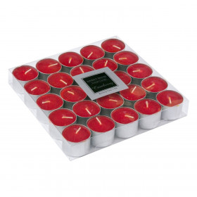 Κεριά Ρεσώ Αρωματικά Διπλά Κόκκινα Cranberry 3x4cm - 25 τμχ.