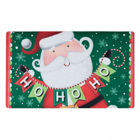 Χριστουγεννιάτικο Πατάκι - Χαλάκι Εξώπορτας Άγιος Βασίλης Ho Ho Ho 75x45cm